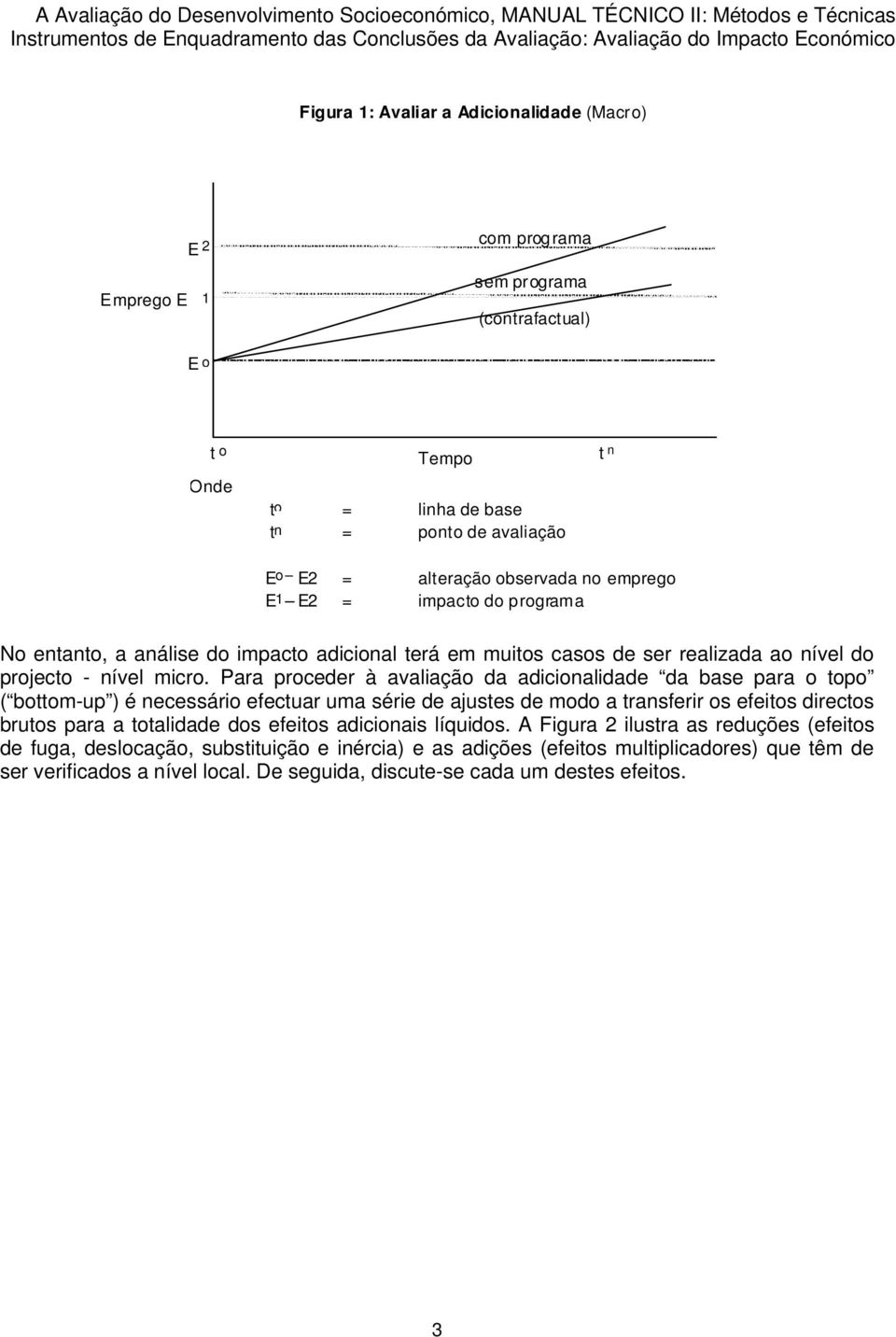 Para proceder à avaliação da adicionalidade da base para o topo ( bottom-up ) é necessário efectuar uma série de ajustes de modo a transferir os efeitos directos brutos para a totalidade dos