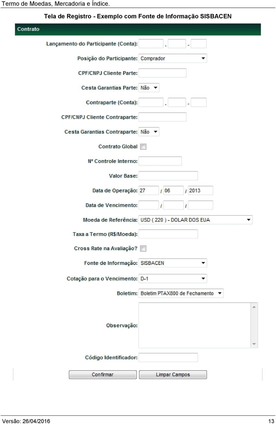 Informação SISBACEN