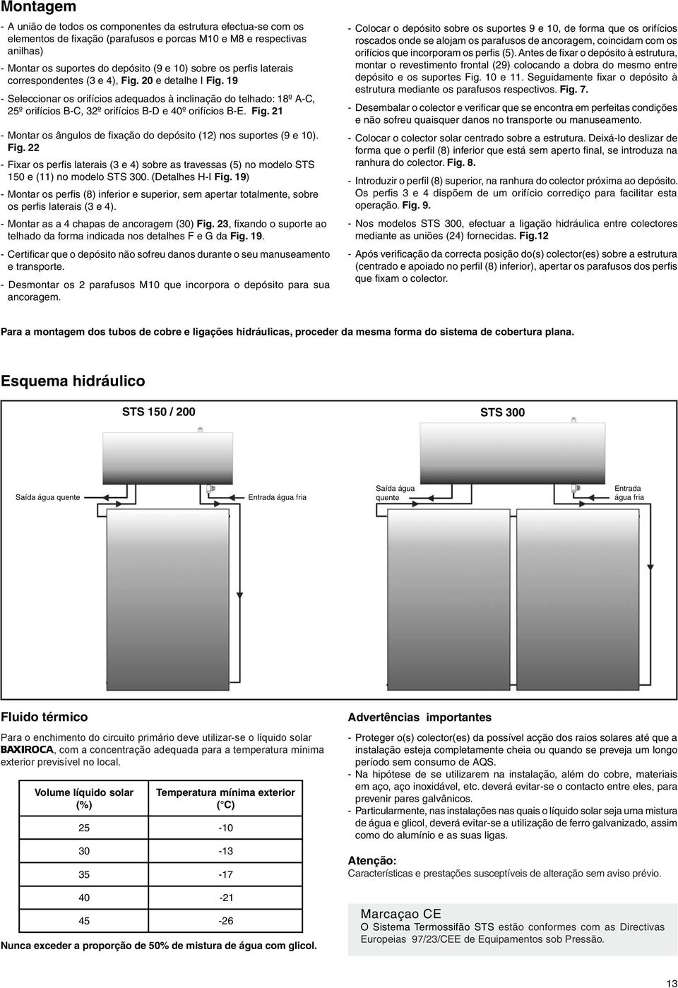 Fig. 22 - Fixar os perfis laterais ( e 4) sobre as travessas (5) no modelo STS 150 e (11) no modelo STS 00. (Detalhes H-I Fig.