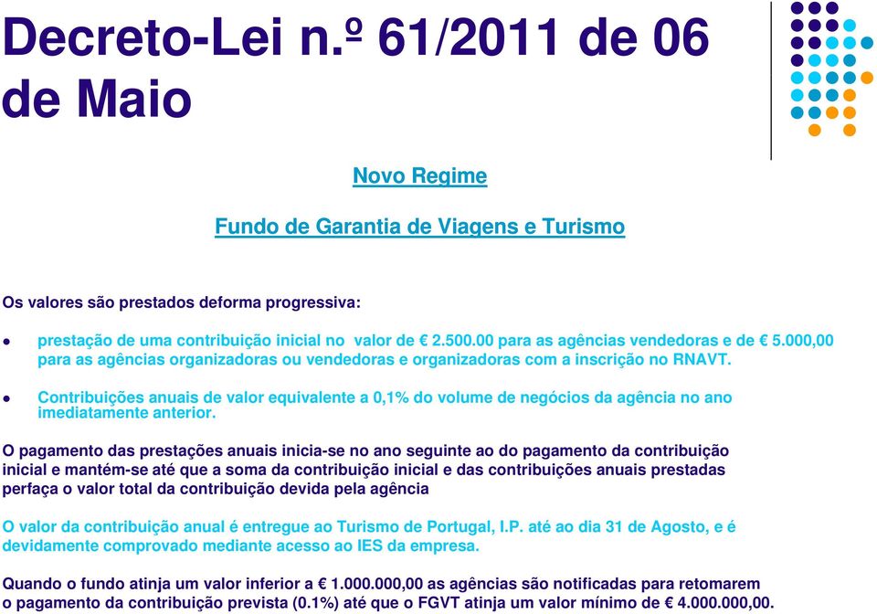 Contribuições anuais de valor equivalente a 0,1% do volume de negócios da agência no ano imediatamente anterior.