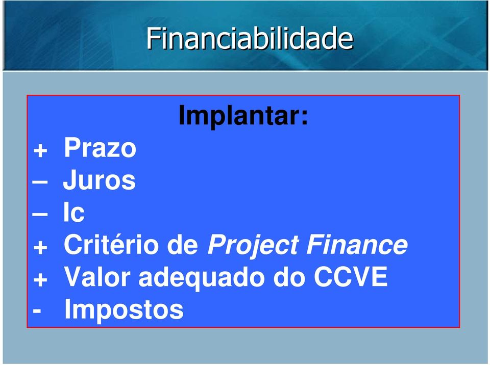 de Project Finance + Valor