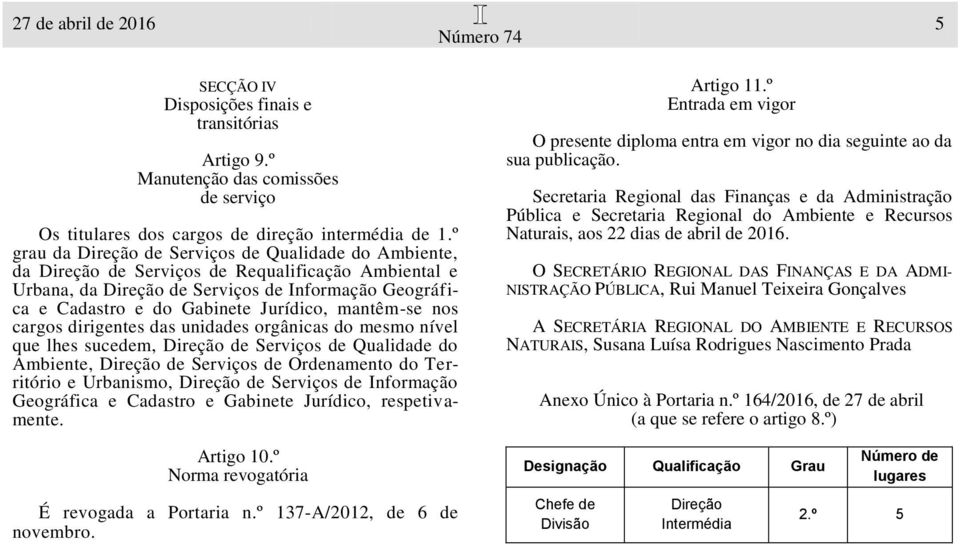 mantêm-se nos cargos dirigentes das unidades orgânicas do mesmo nível que lhes sucedem, Direção de Serviços de Qualidade do Ambiente, Direção de Serviços de Ordenamento do Território e Urbanismo,