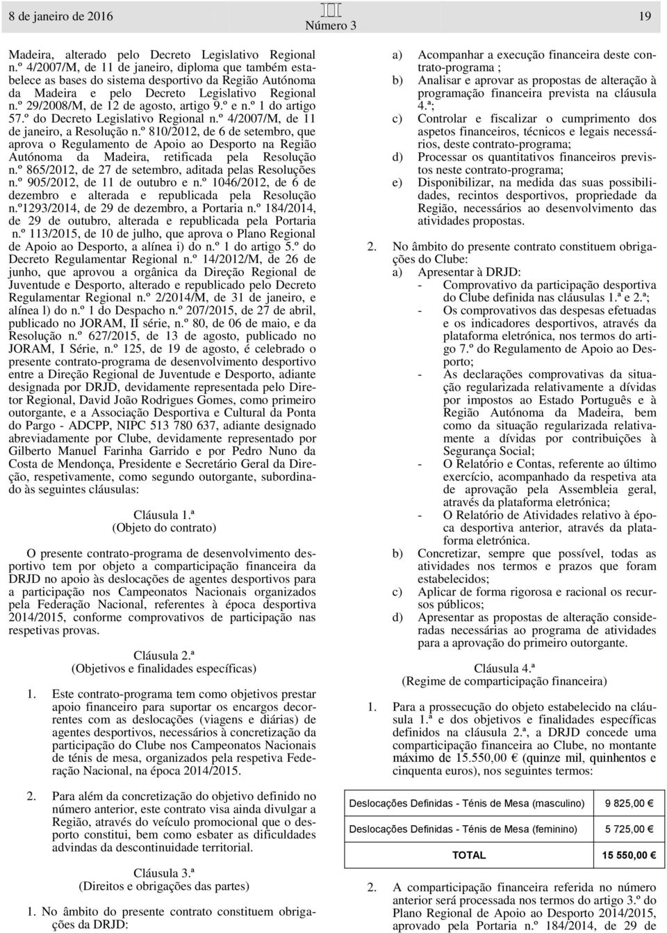 º e n.º 1 do artigo 57.º do Decreto Legislativo Regional n.º 4/2007/M, de 11 de janeiro, a Resolução n.