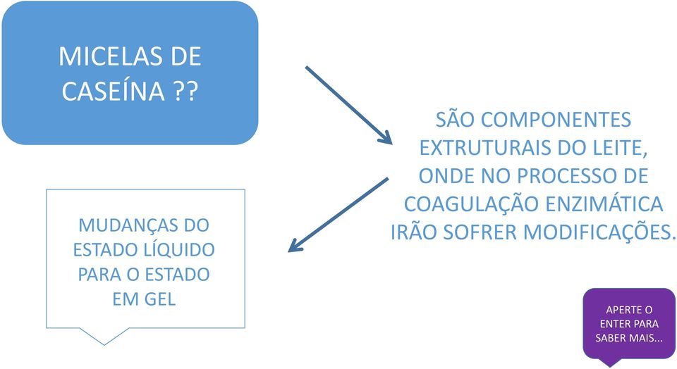 SÃO COMPONENTES EXTRUTURAIS DO LEITE, ONDE NO