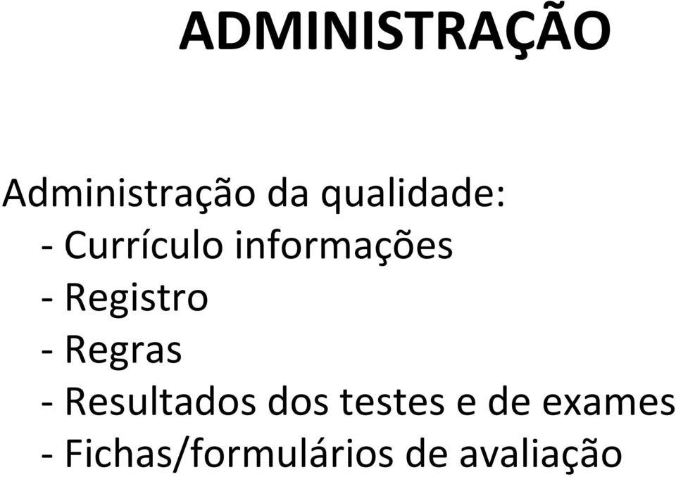 Registro - Regras - Resultados dos