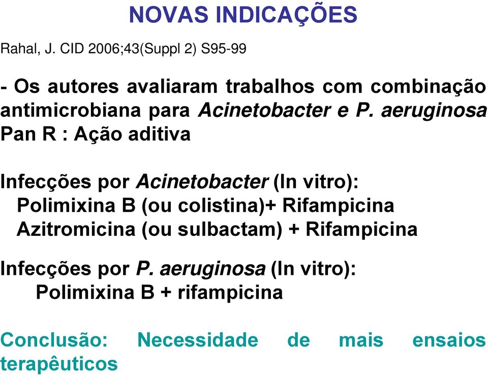 Acinetobacter e P.