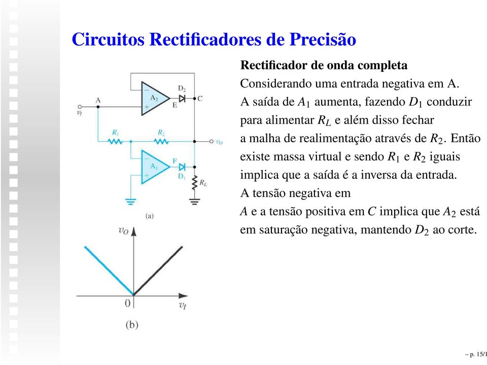 realimentação através de R 2.