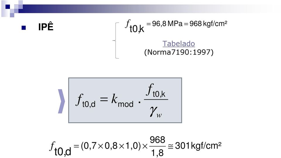 (Norma7190:1997) f t0, d = k mod.