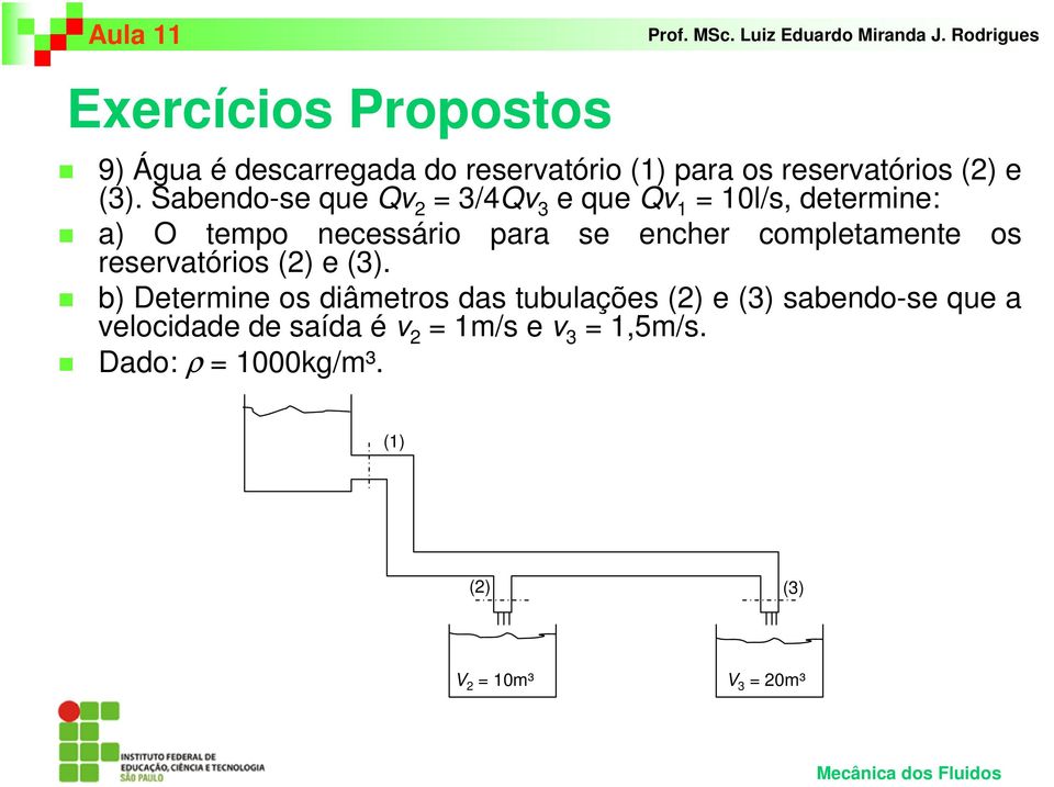 completamente os reservatórios (2) e (3).