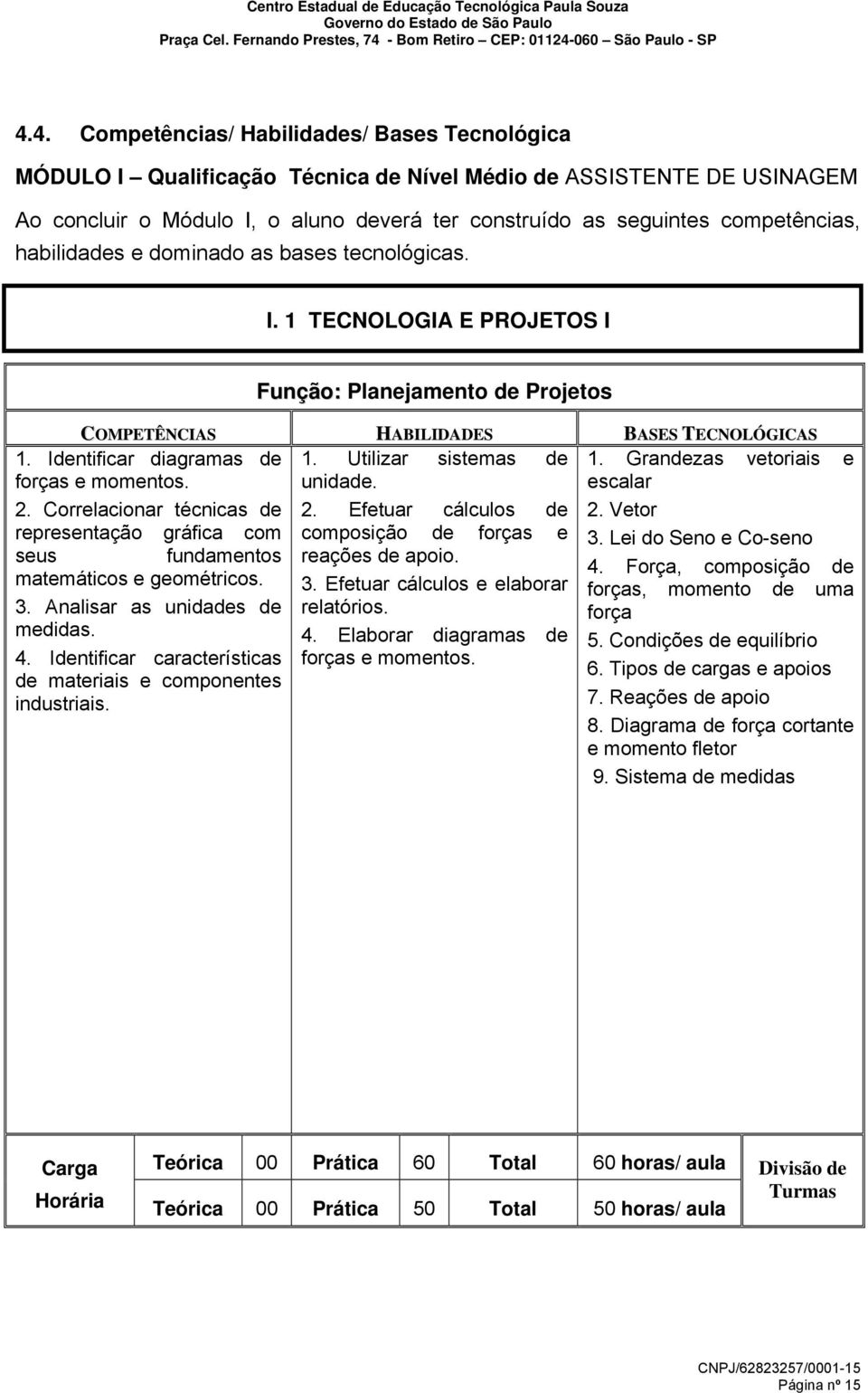 Correlacionar técnicas de representação gráfica com seus fundamentos matemáticos e geométricos. 3. Analisar as unidades de medidas. 4.