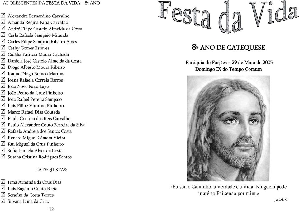 João Pedro da Cruz Pinheiro João Rafael Pereira Sampaio Luís Filipe Vitorino Pinheiro Marco Rafael Dias Coutada Paula Cristina dos Reis Carvalho Paulo Alexandre Couto Ferreira da Silva Rafaela