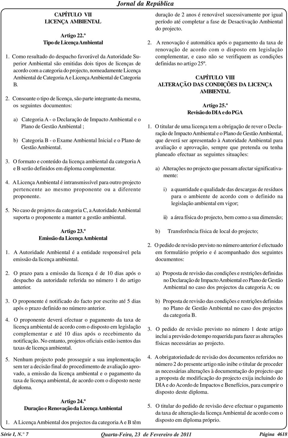 Licença Ambiental de Categoria B. 2.