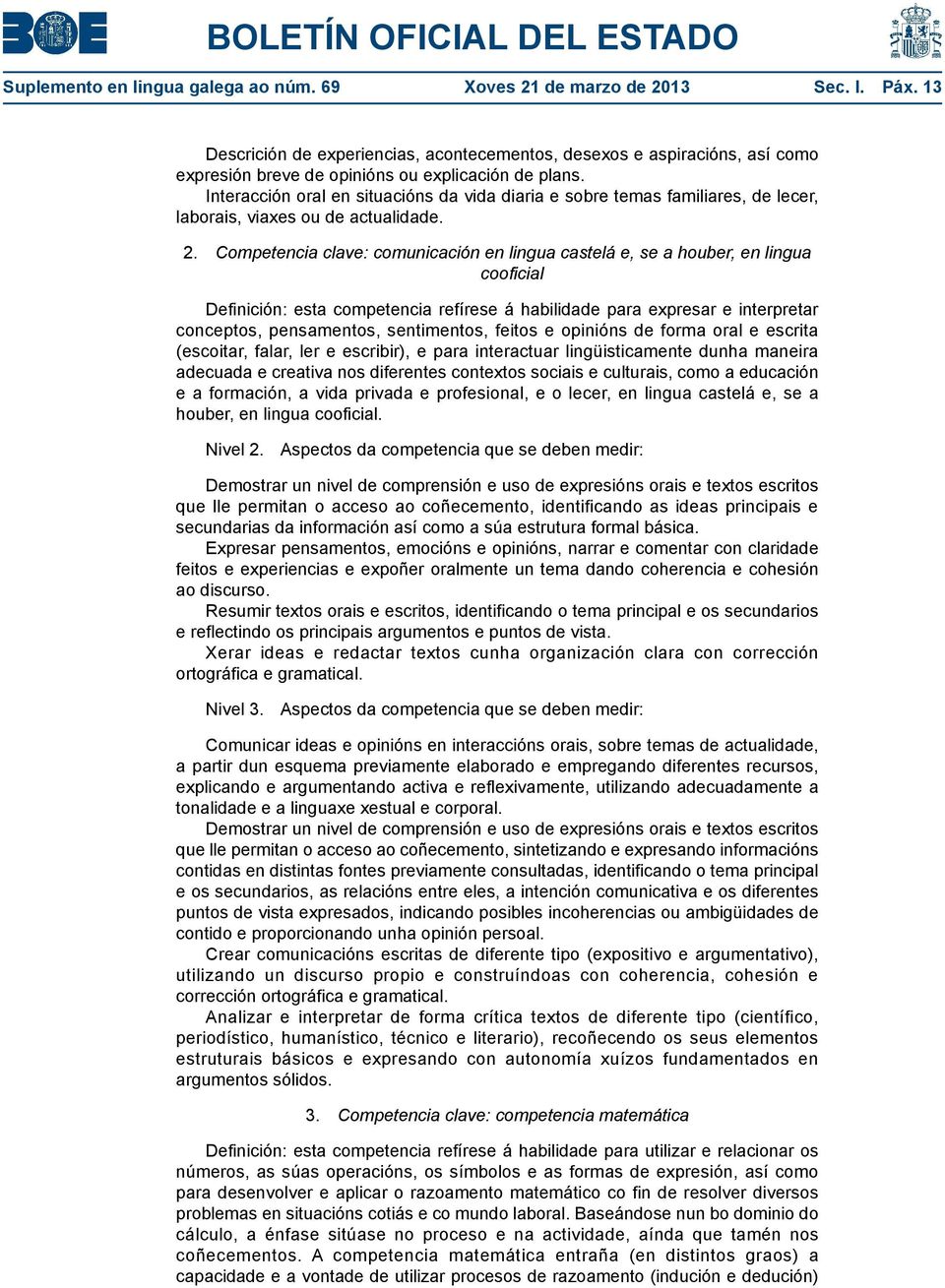 Interacción oral en situacións da vida diaria e sobre temas familiares, de lecer, laborais, viaxes ou de actualidade. 2.