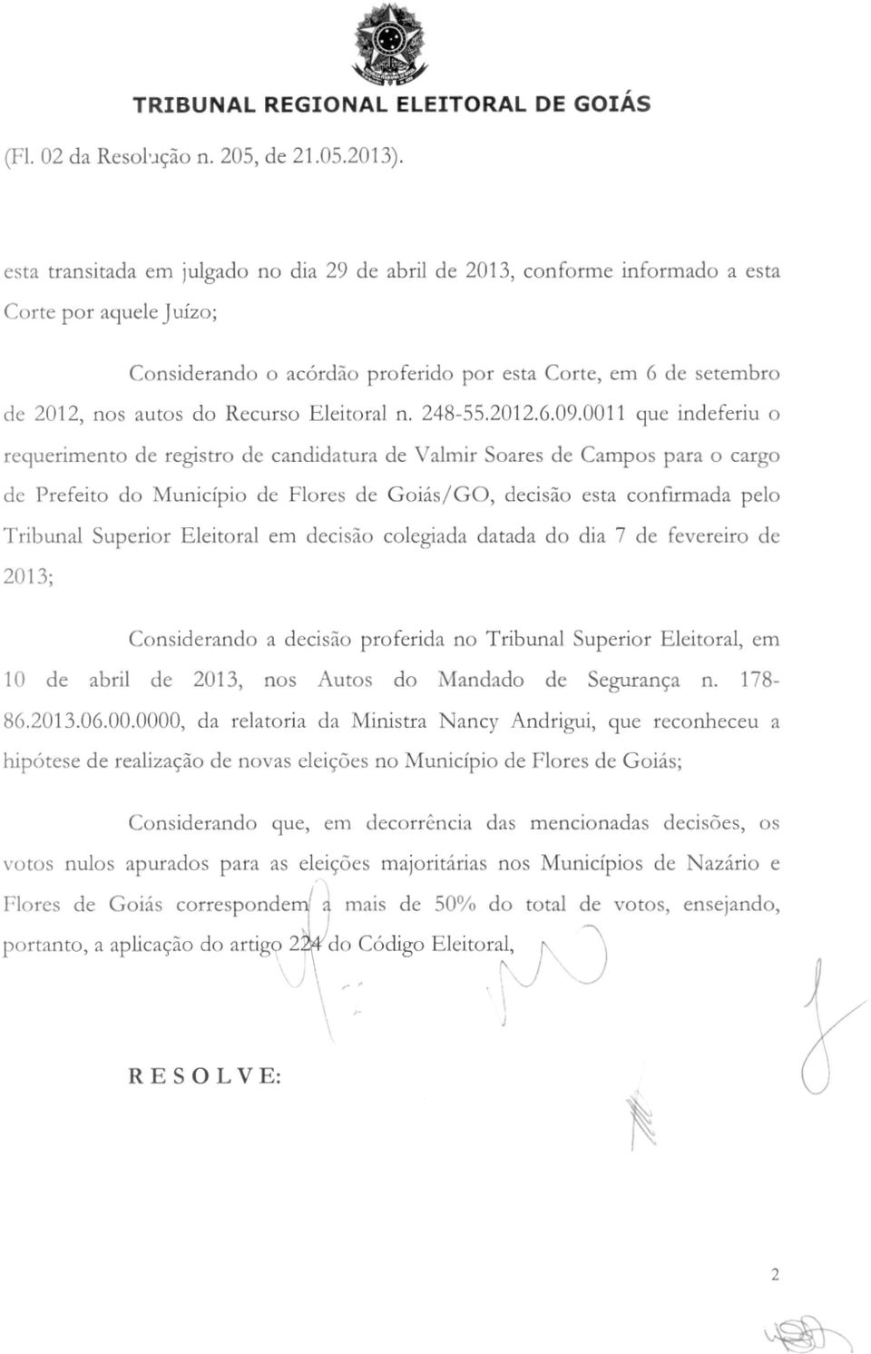 Recurso Eleitoral n. 248-55.2012.6.09.