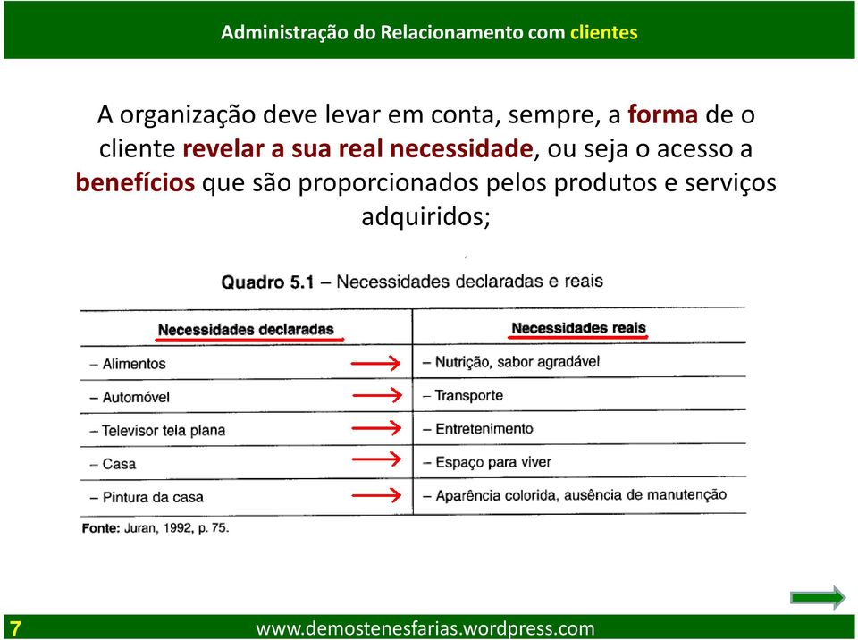 necessidade, ou seja o acesso a benefíciosque