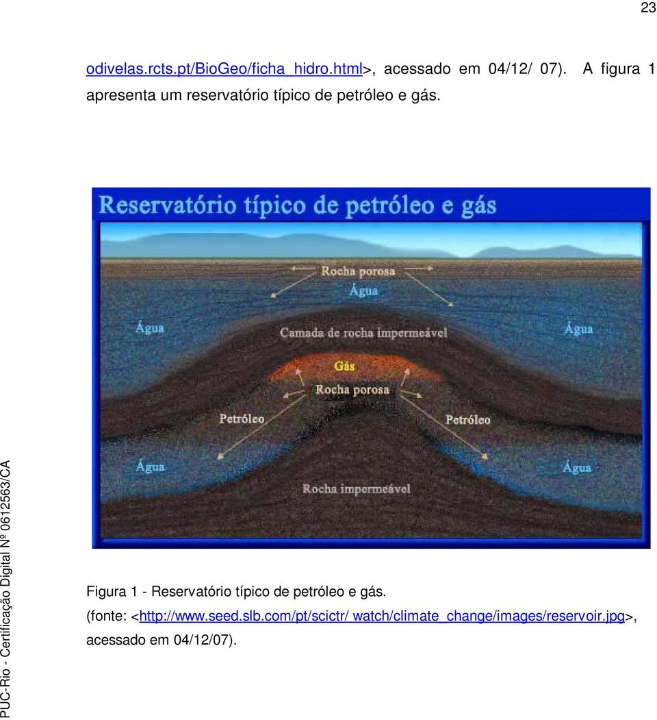 Figura 1 - Reservatório típico de petróleo e gás. (fonte: <http://www.