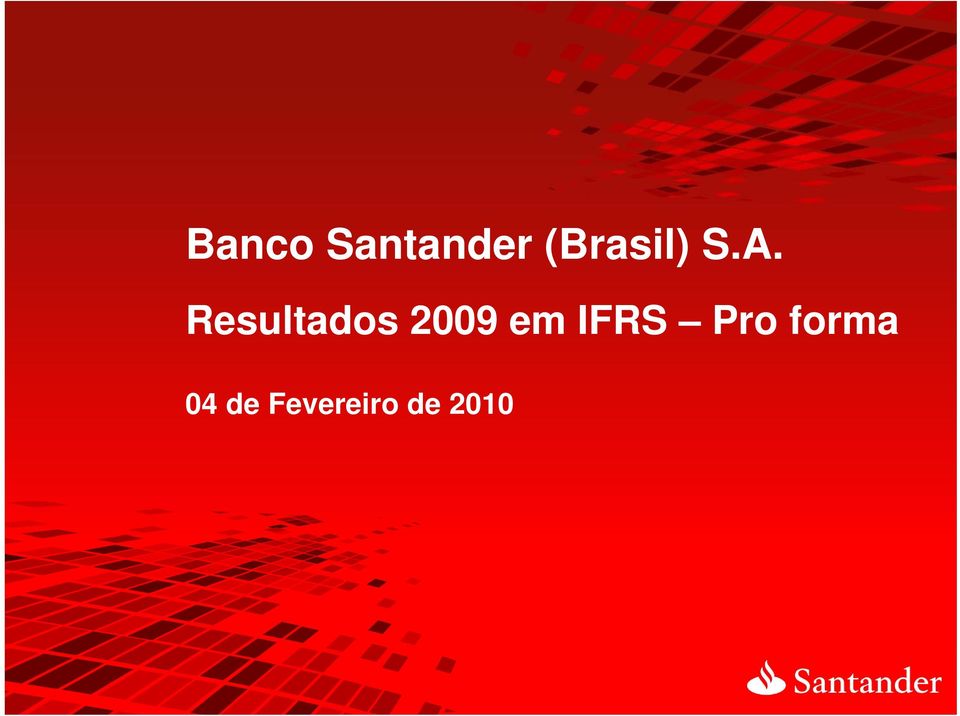 Resultados 2009 em