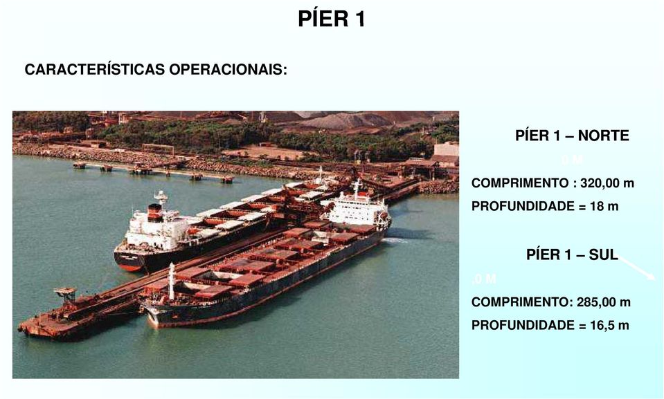 m PROFUNDIDADE = 18 m,0 M PÍER 1 SUL