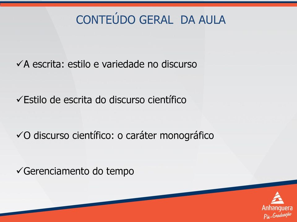 discurso científico O discurso científico: