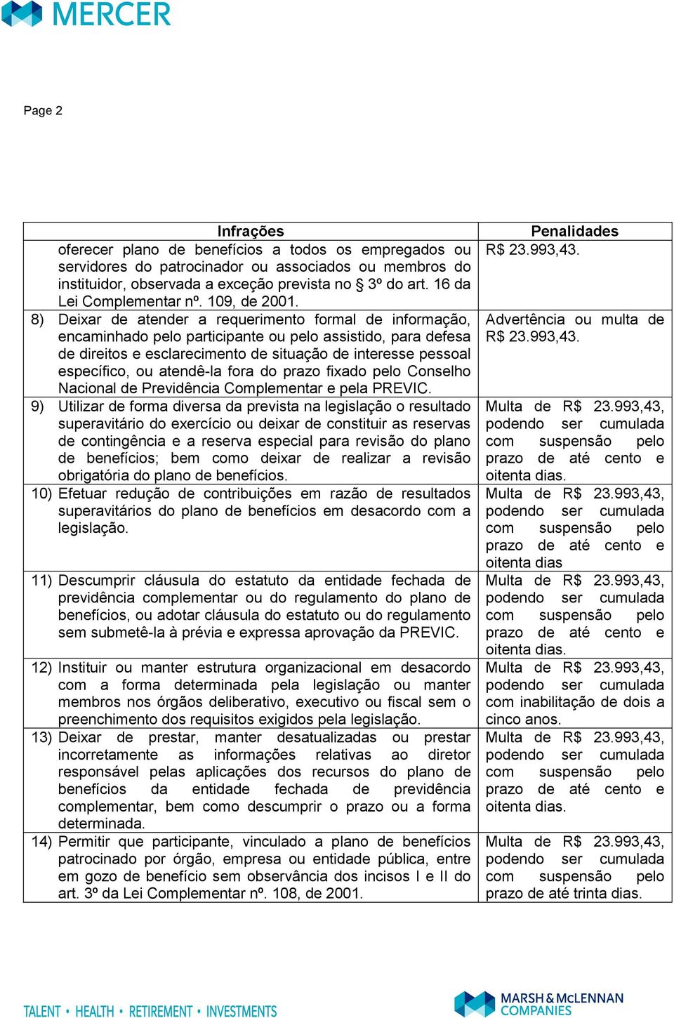 8) Deixar de atender a requerimento formal de informação, encaminhado pelo participante ou pelo assistido, para defesa de direitos e esclarecimento de situação de interesse pessoal específico, ou