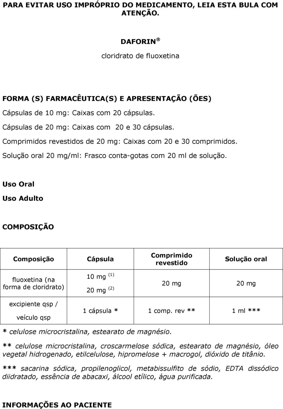 Daforin, PDF, Antidepressivo