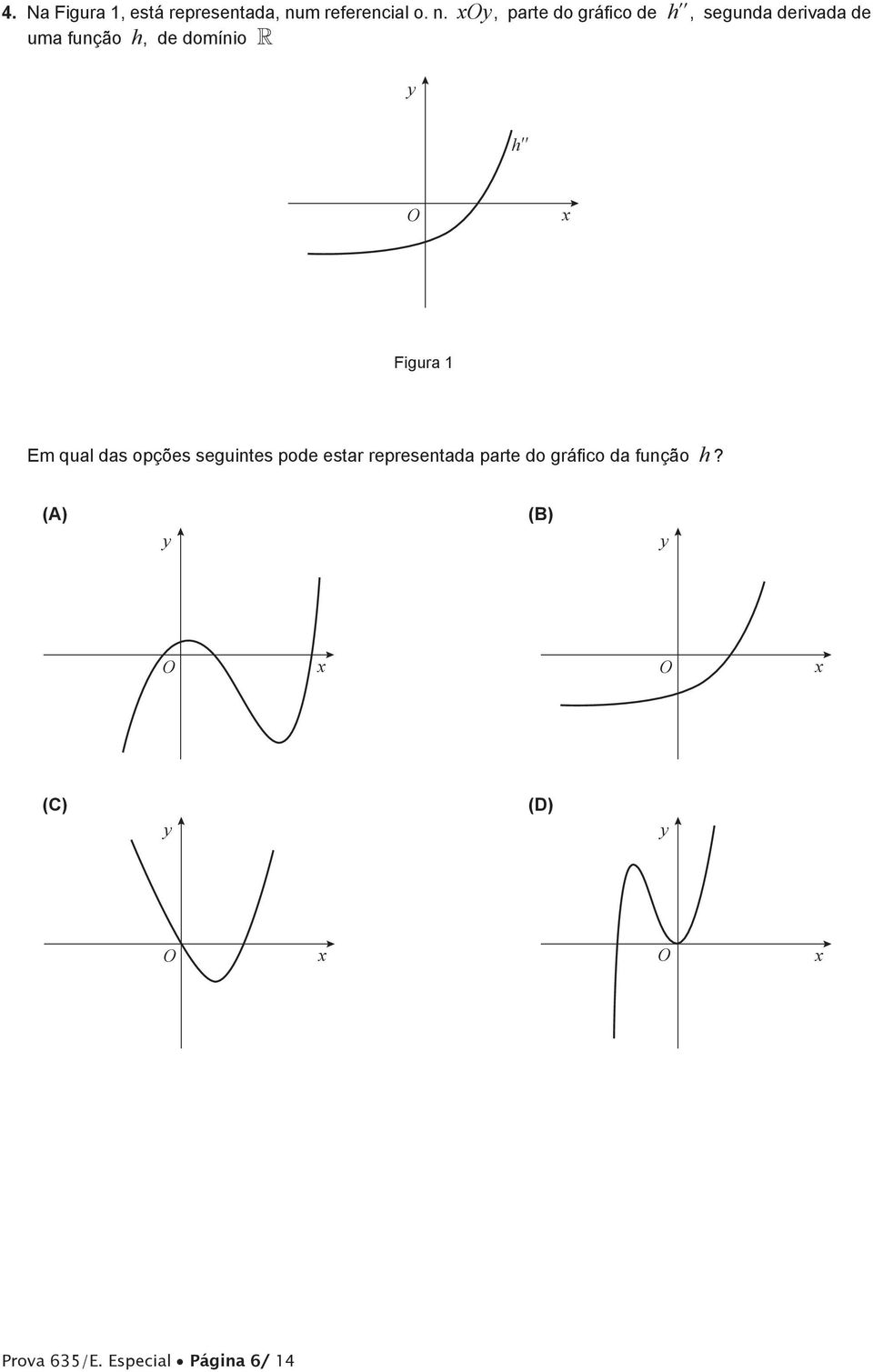 , parte do gráfico de hll, segunda derivada de uma função h, de