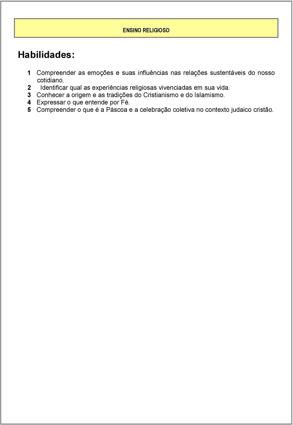 3 Conhecer a origem e as tradições do Cristianismo e do Islamismo.