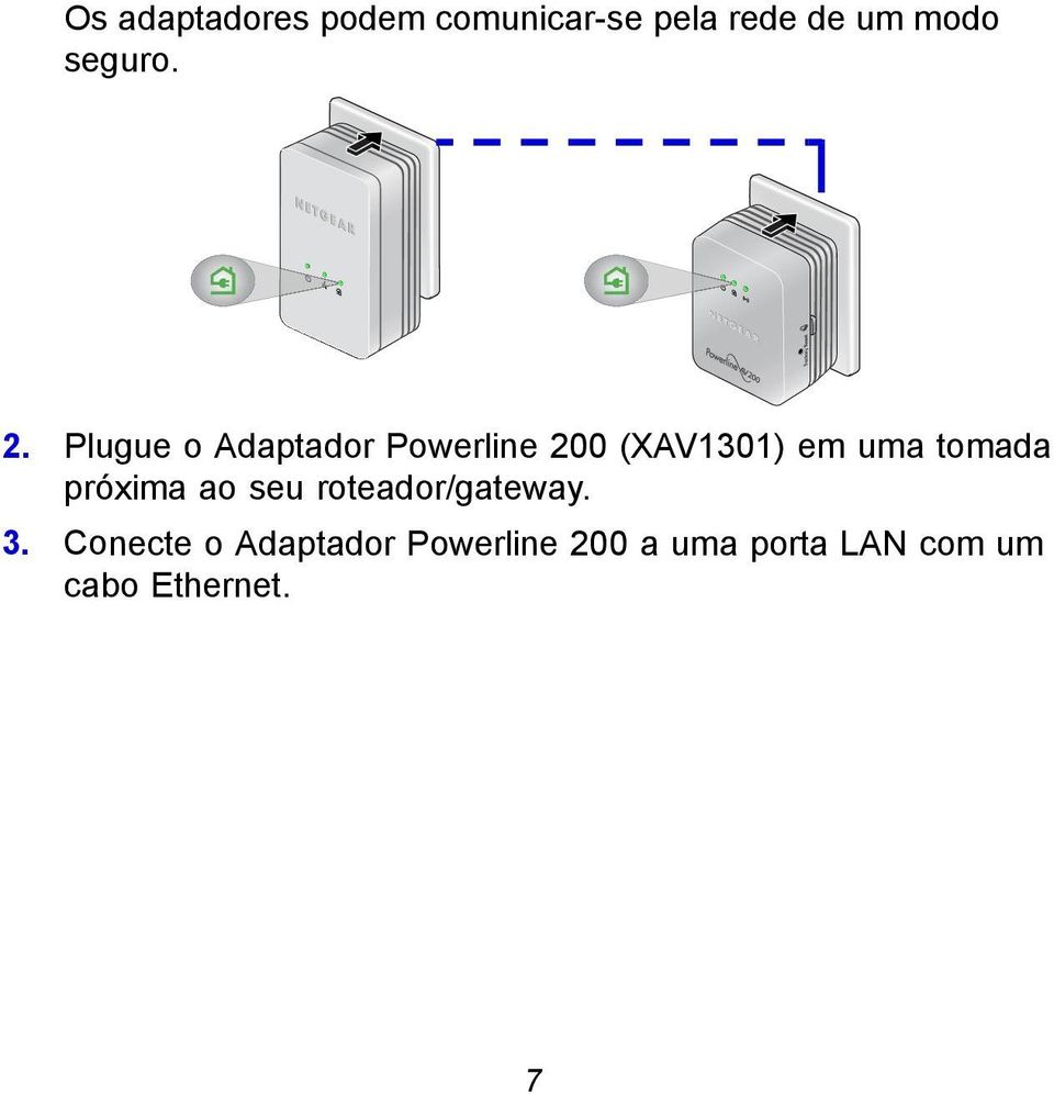 Plugue o Adaptador Powerline 200 (XAV1301) em uma tomada