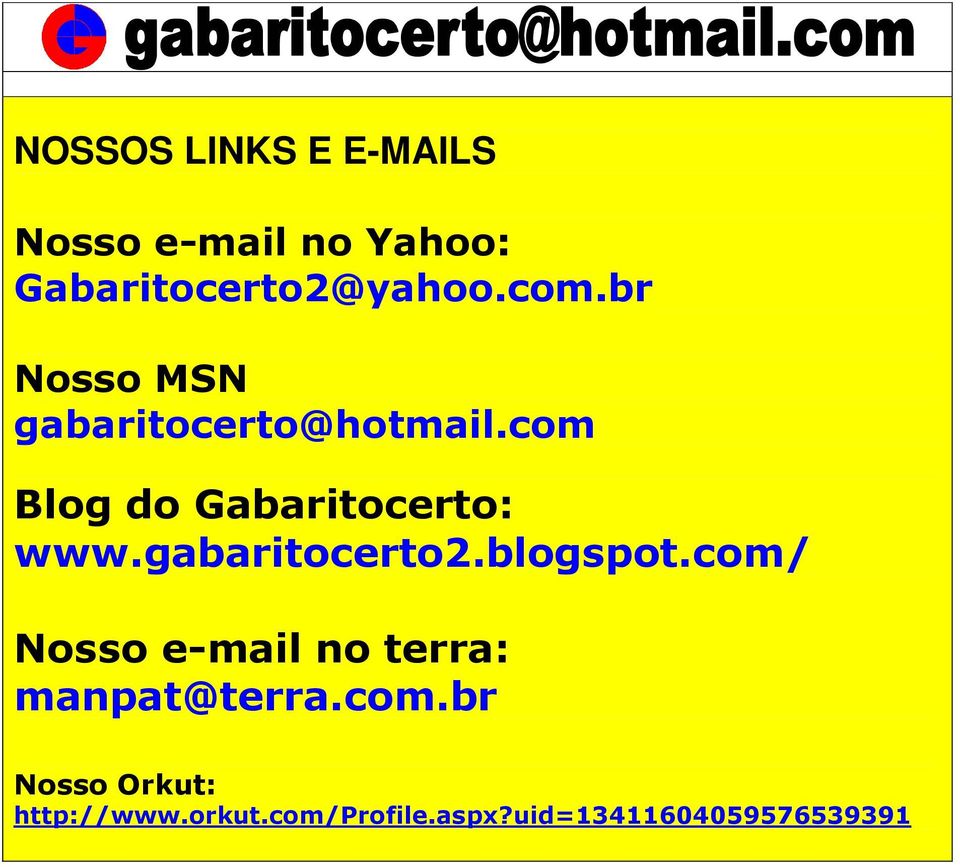 com Blog do Gabaritocerto: www.gabaritocerto2.blogspot.
