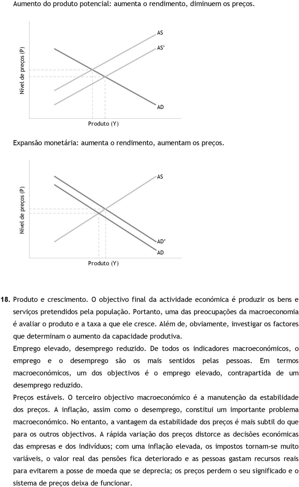 Além d, obviamnt, invstigar os factors qu dtrminam o aumnto da capacidad produtiva. Emprgo lvado, dsmprgo rduzido.