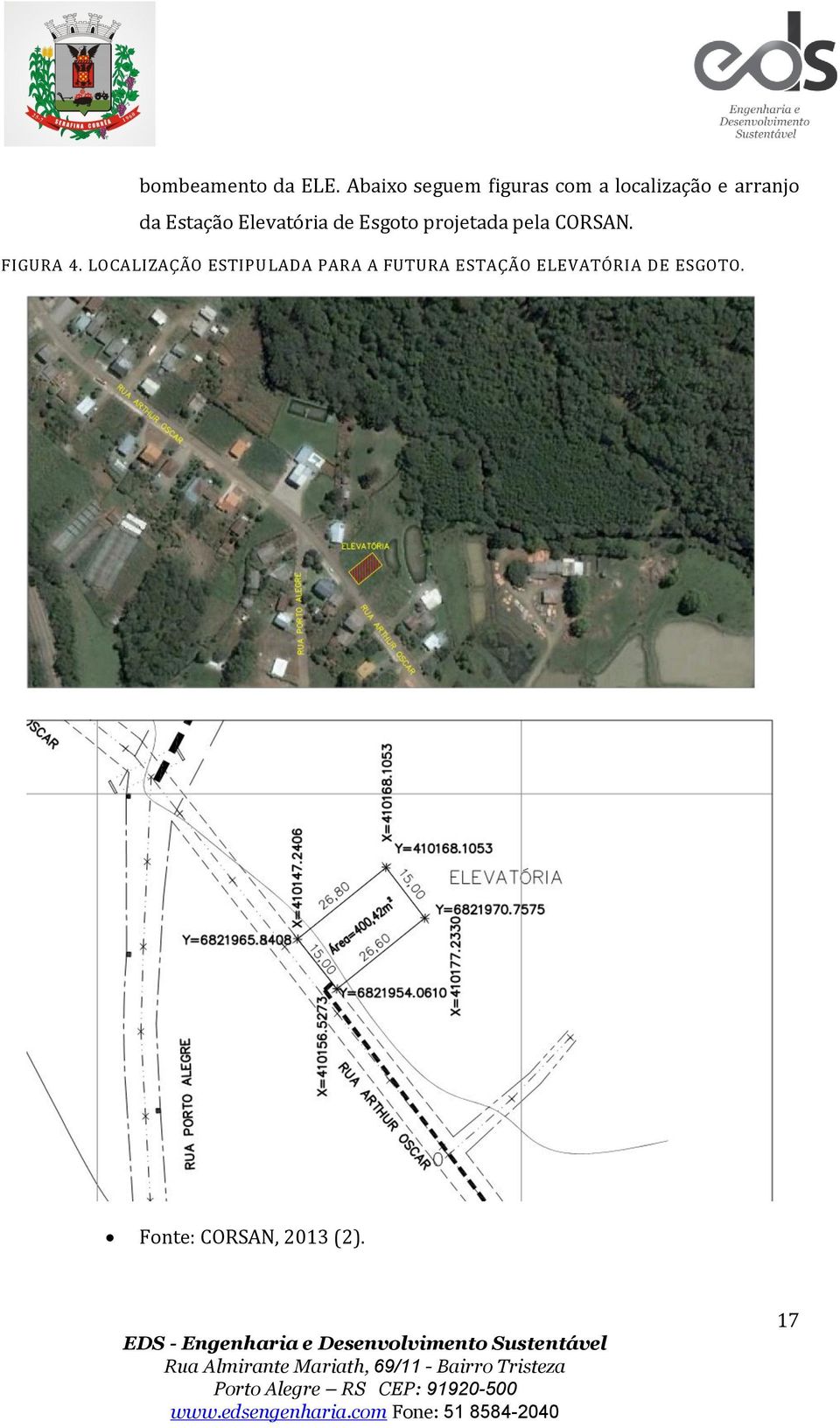 Estação Elevatória de Esgoto projetada pela CORSAN.