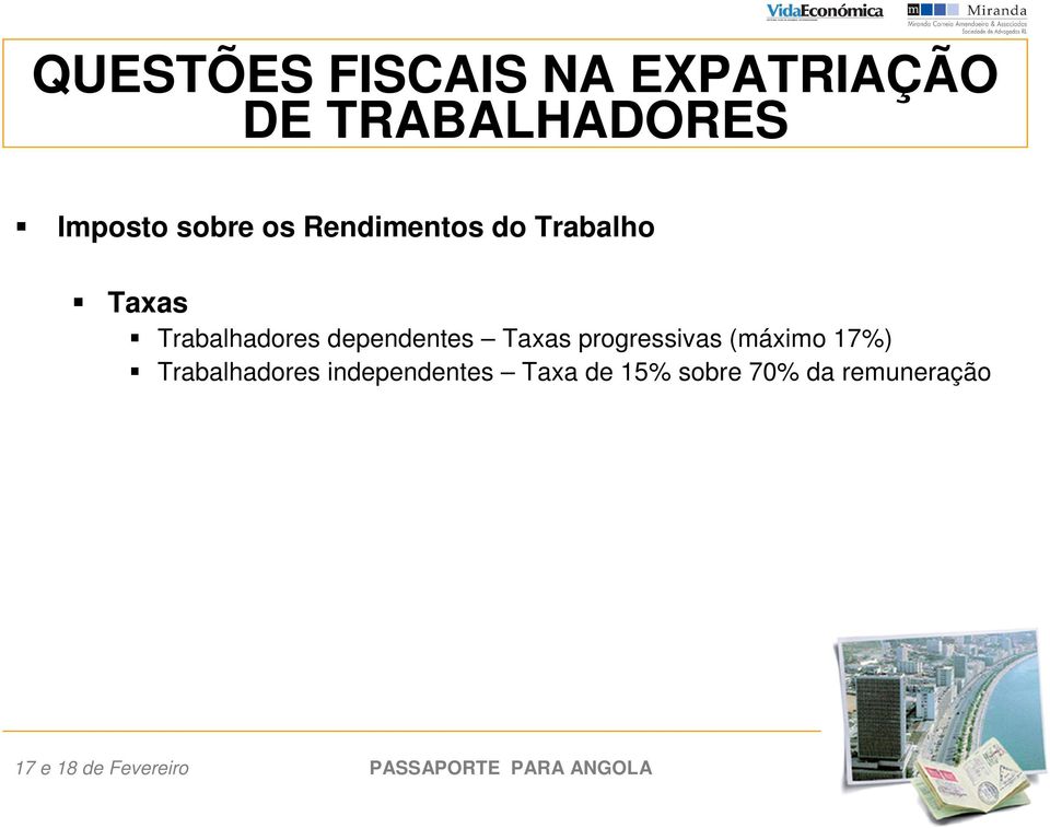 progressivas (máximo 17%) Trabalhadores