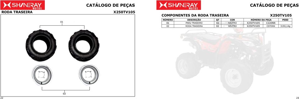 NEUTRO C220NN 02 RODA TRASEIRA