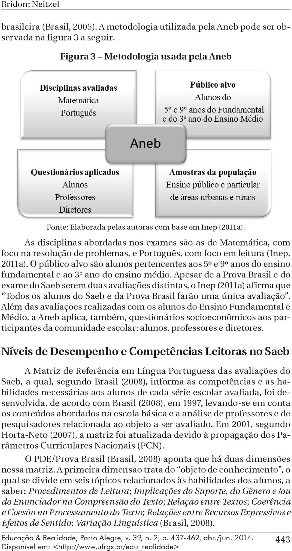 As disciplinas abordadas nos exames são as de Matemática, com foco na resolução de problemas, e Português, com foco em leitura (Inep, 2011a).