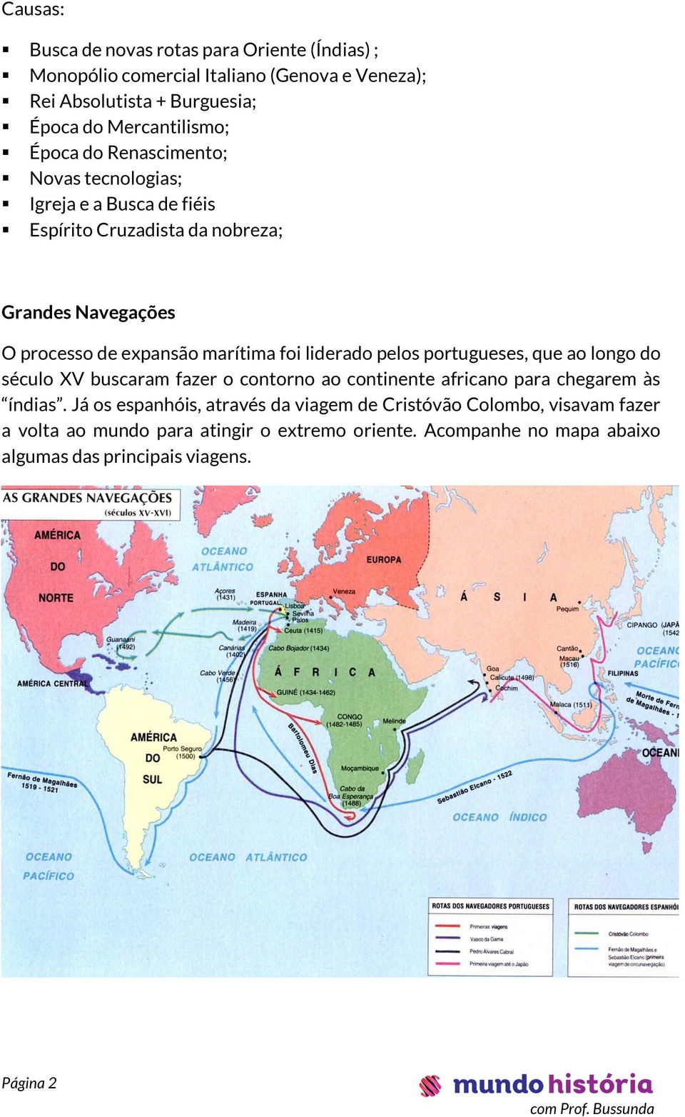 liderado pelos portugueses, que ao longo do século XV buscaram fazer o contorno ao continente africano para chegarem às índias.