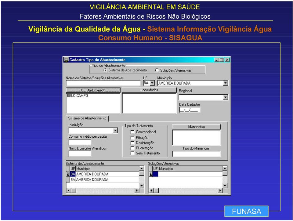 da Água - Sistema Informação