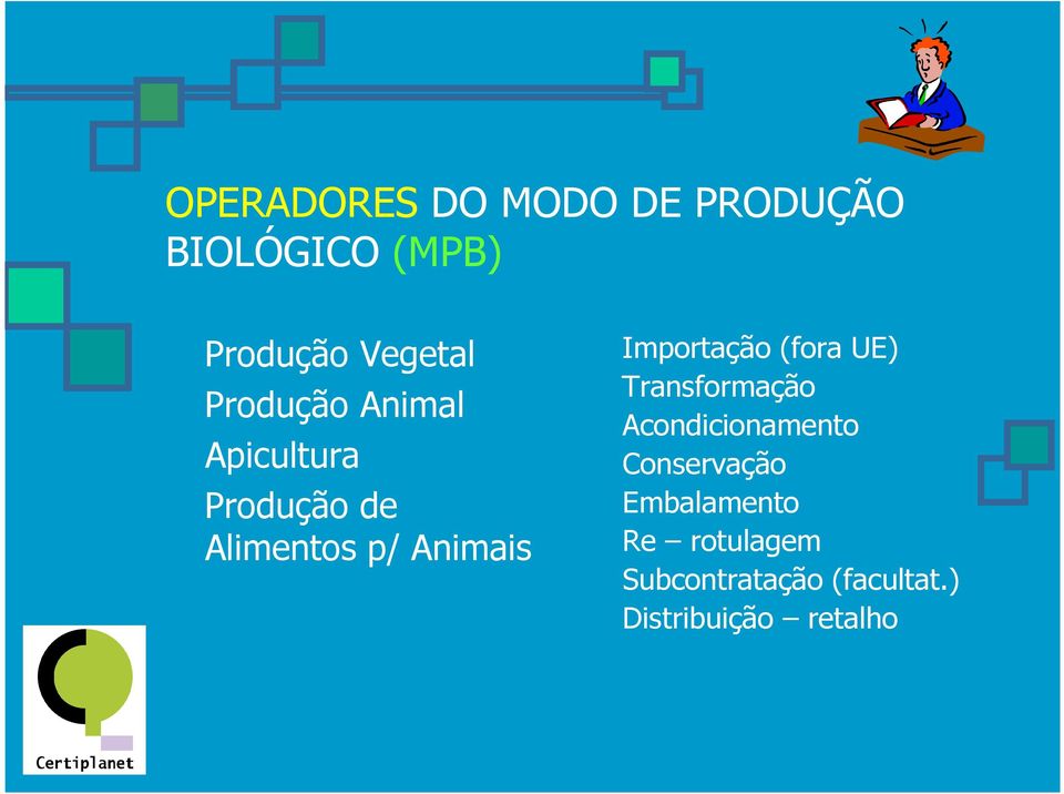 Importação (fora UE) Transformação Acondicionamento Conservação