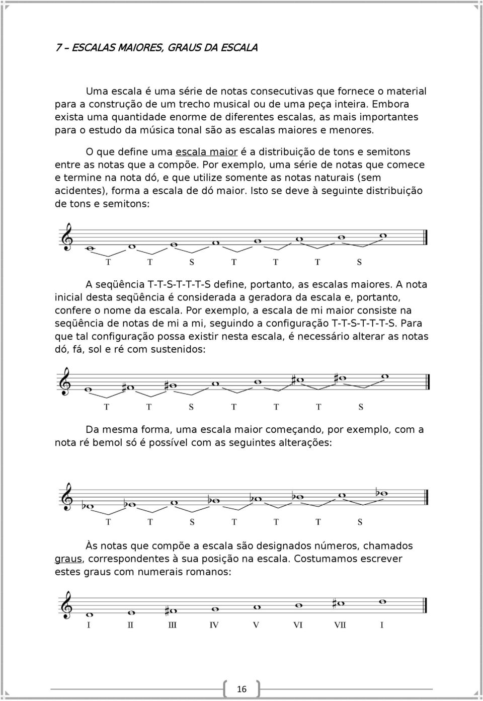 O que define uma escala maior é a distribuição de tons e semitons entre as notas que a compõe.