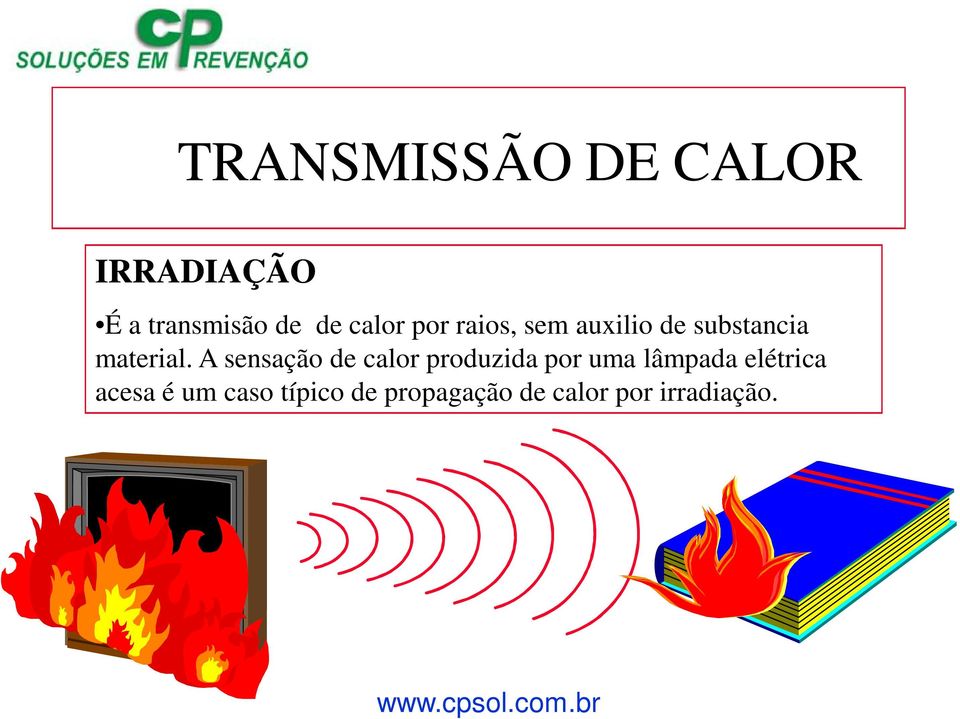 A sensação de calor produzida por uma lâmpada elétrica