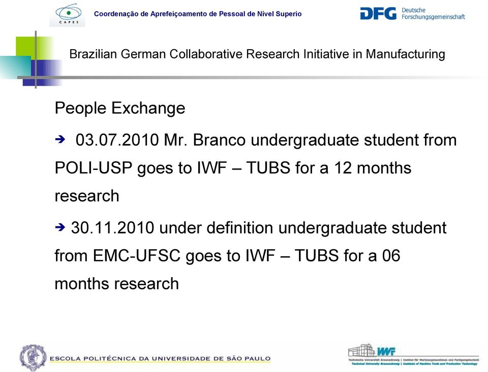 TUBS for a 12 months research 30.11.