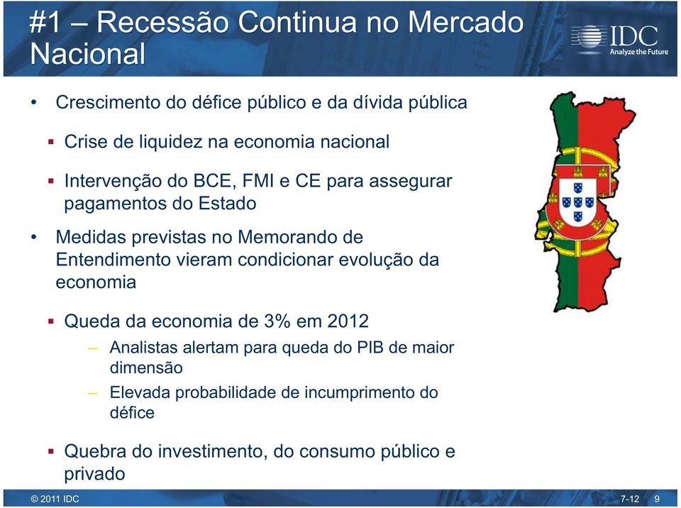 Entendimento vieram condicionar evolução da economia Queda da economia de 3% em 2012 Analistas alertam para queda do