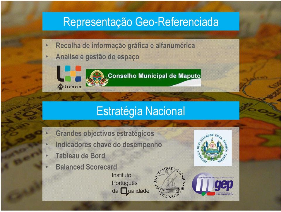 Estratégia Nacional Grandes objectivos estratégicos