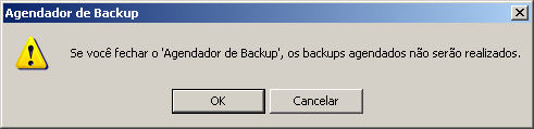 4. Após concluir a configuração do Agendador de Backup, clique no botão Gravar, para salvar as alterações realizadas. 3.4. Definindo a Forma como o Agendador Será Inicializado Como mencionado