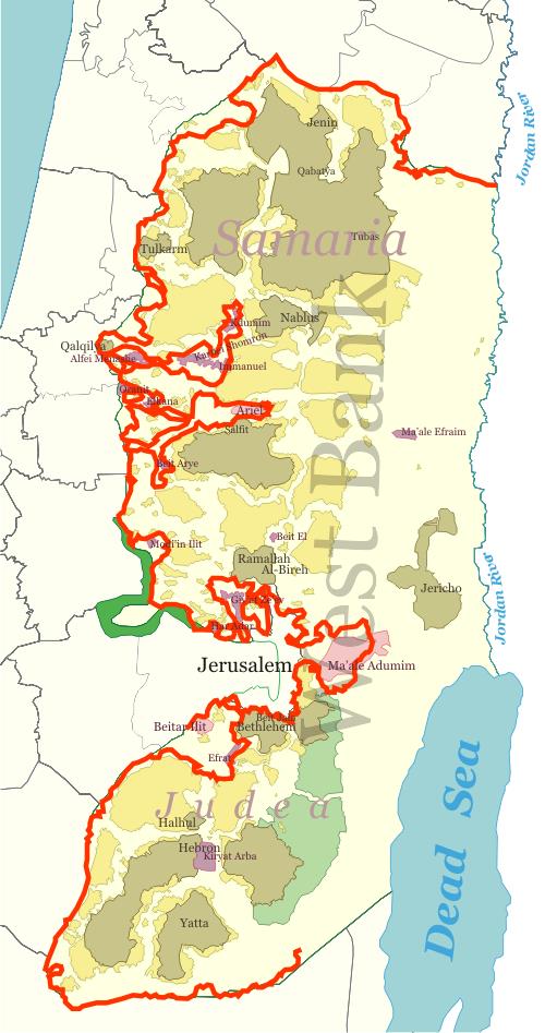 O Muro da Cisjordânia é uma barreira física que está sendo construída pelo Estado de Israel, passando em torno e por