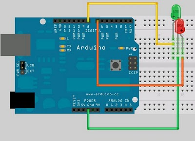 O código do programa: /* Controle de Led no teclado */ int n; int pin7 = 7; int pin8 = 8; void setup() Serial.