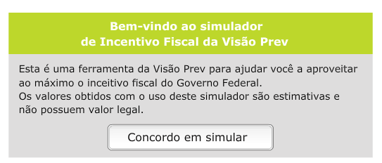 Simulador Incentivo Fiscal.