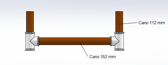 - Passo 2: Junte as duas unidades feitas anteriormente aos canos (C) de 45mm e de (B) 192mm, como mostrado na figura 4 (2 unidades); Tabela 3.