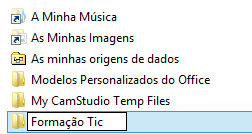 Explorador do Windows (manipulação de ficheiros) Abra o Explorador do Windows (pode aceder através do Meu Computador ou pressionar a tecla