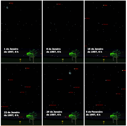 Marte está fixo em relação às estrelas?