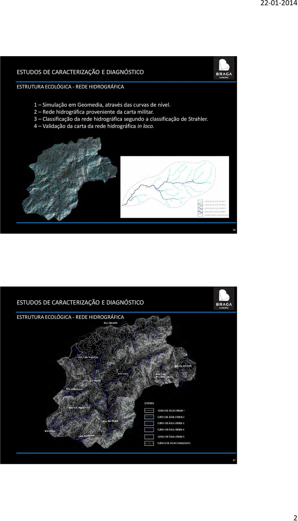 3 Classificação da rede hidrográfica segundo a classificação de Strahler.